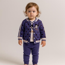 ERKEK 3/12 AY BEBELLOVE KOLDAN ÇİZGİLİ  TAKIM