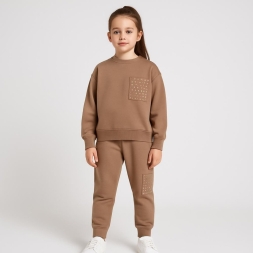 KIZ 2/5 YAŞ CEPLİ TAŞLI   TAKIM