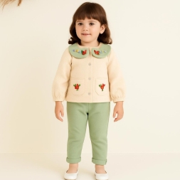 KIZ 6/24 AY YAKA ÇİÇEKLİ TAKIM