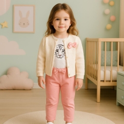 KIZ 6/24 AY ÇİÇEKLİ JAKAR   TAKIM