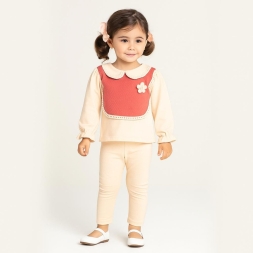 KIZ 6/24 AY SÜVETERLİ ÇİÇEKLİ TAKIM