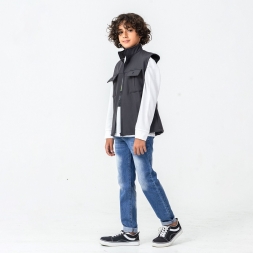 ERKEK 10/13 YAŞ W ŞAPKA BASKILI  ÜÇLÜ TAKIM