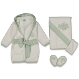 ERKEK 1/12 AY ÖRDEKLİ BORNOZ SET