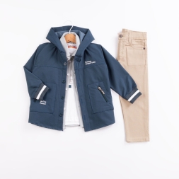 ERKEK 1/4 YAŞ BETHE REASON ÇİZGİLİ GÖMLEKLİ  MEVSİ