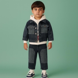 ERKEK 1/4 YAŞ CEP DESENLİ TAKIM