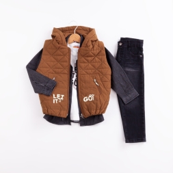 ERKEK 1/4 YAŞ LET GO YELEKLİ  MEVSİMLİK 4 LÜ TAKIM