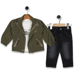 ERKEK 1/4 YAŞ SÜZİNE 23 DESİNG  CEKET 3 LÜ TAKIM