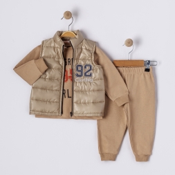 ERKEK 1/4 YELEKLİ 3’LÜ TAKIM