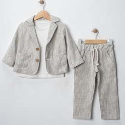 ERKEK 1/5 YAŞ BONTİNO ERKEK CEKETLİ ÜÇLÜ TAKIM