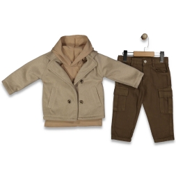 ERKEK 2/5 YAŞ 3\'LÜ KAŞE MONTLU TAKIM