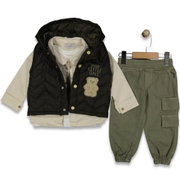 ERKEK 2/5 YAŞ 4\'LÜ ŞİŞME YELEKLİ TAKIM