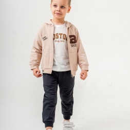 ERKEK 2/5 YAŞ BOSTON BASKILI 3LÜ EŞOFMAN TAKIM