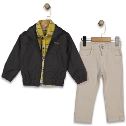 ERKEK 2/5 YAŞ CEKETLİ KARELİ GÖMLEKLİ TAKIM