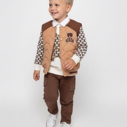 ERKEK 2/5 YAŞ ELYAFLI YELEK TAKIM 4\'LÜ