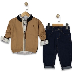 ERKEK 2/5 YAŞ FERMUARLI ARMALI TRİKO TAKIM