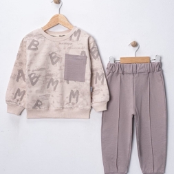 ERKEK 2/5 YAŞ HARF BASKILI CEPLİ TAKIM