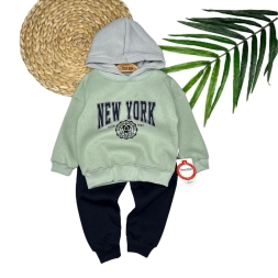 ERKEK 2/5 YAŞ NEW YORK KAPŞONLU ŞARDONLU 2\'Lİ TAKI