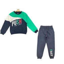 ERKEK 2/5 YAŞ PUSH BASKI İKİ İPLİK İKILİ TAKIM