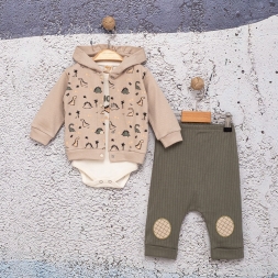 ERKEK 3/12 AY BASKILI HIRKALI BEBEK TAKIM