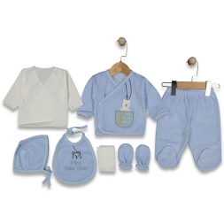 ERKEK 3/3 AY 7\'Lİ KADİFE SET POLAR BEAR