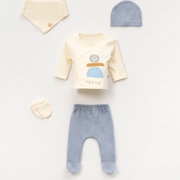 ERKEK 3/3 AY FOCUS BASKI VE ETİKETLİ BEŞLİ SET