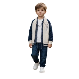 ERKEK 3/6 YAŞ NAKIŞLI TRİKO 4 LÜ TAKIM