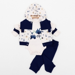 ERKEK 3/9 AY ARABALI 3LÜ KAPŞONLU TAKIM