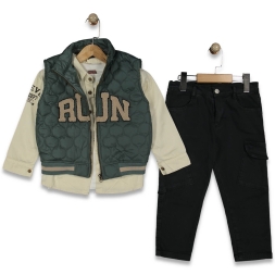 ERKEK 5/8 YAŞ 4\'LÜ RUN SÜZİNELİ ŞİŞME YELEKLİ TAKI