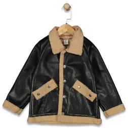 ERKEK 5/8 YAŞ CEP ÇITÇITLI DERİ MONT