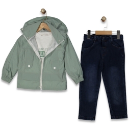 ERKEK 5/8 YAŞ KAPŞONLU TİŞÖRTLÜ 3 LÜ TAKIM