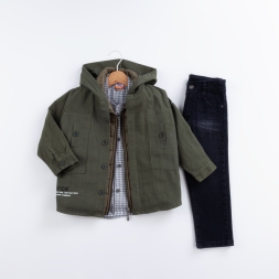 ERKEK 5/8 YAŞ KARELİ GÖMLEKLİ 4 LÜ TAKIM