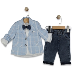 ERKEK 6/18 AY ÇİZGİLİ CEKETLİ TAKIM