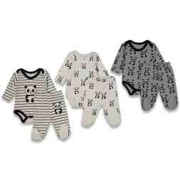 ERKEK 6/18 AY PANDA BASKILI BADİLİ 3LÜ TAKIM