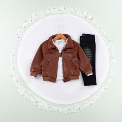 ERKEK 6/24 AY ÇİFT CEBLİ DERİ  TAKIM