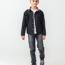 ERKEK 7/10 YAŞ YAKA RENKLİ İKİLİ GÖMLEK