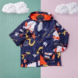 ERKEK 9/12 YAŞ PK BASKILI KÖRÜKLÜ CEPLİ YAĞMURLUK