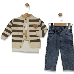 ERKEK 9/18 AY AYI DETAYLI KOTLU TRİKO TAKIM