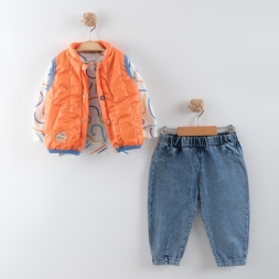 ERKEK 9/18 AY DIFFERENT 3LÜ YELEKLİ TAKIM