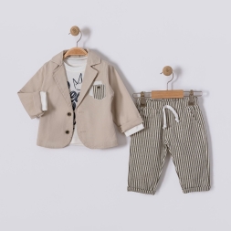 ERKEK 9/24 AY CEP NAKIŞLI CEKETLİ TAKIM