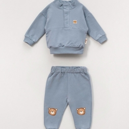 ERKEK 9/24 AY ÇİFT DİZ AYICIK BASKILI PATLI İKİLİ