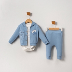 ERKEK 9/24 AY DİNOZOR NAKIŞLI 3\'LÜ ERKEK TAKIM