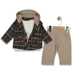 ERKEK 9/24 AY KAPŞONLU TRİKO HIRKA TAKIM