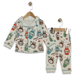 ERKEK 9/24 AY LABUBU BASKILI ERKEK PİJAMA TAKIM