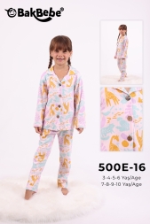 BAKBEBE 500E-16 GEYİKLİ KIZ PİJAMA TAKIMI