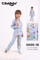 BAKBEBE 500E-18  GEYİKLİ KIZ PİJAMA TAKIMI