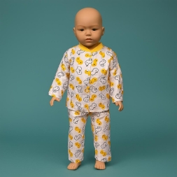 UNISEX 1/3 YAŞ ÇITÇITLI PİJAMA CİVCİV TAKIM