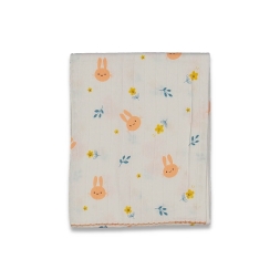 UNISEX 1/12 AY TAVŞAN BASKILI MÜSLİN BATTANİYE