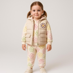 KIZ 6/18 AY ÇİÇEKLİ 3 LÜ TAKIM