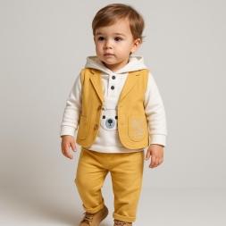 ERKEK 6/18 AY YELEK CEP PALMİYE NAKIŞLI 3 LÜ TAKIM