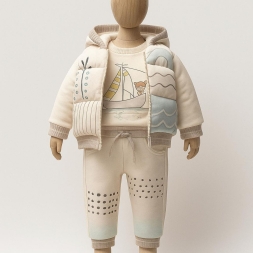 UNISEX 6/18 AY YELKENLİ GEMİ 3 LÜ TAKIM